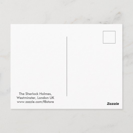 The Sherlock Holmes, Westminster London UK Briefkaart (Achterkant)