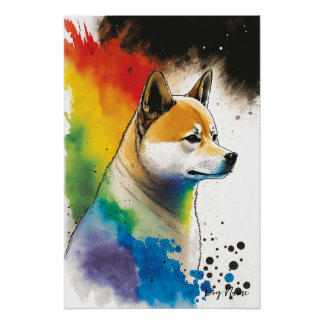The Shiba Inu Dog - Composition 004 Perfect Poster