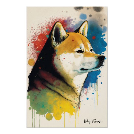 The Shiba Inu Dog - Composition 008 Perfect Poster (Voorkant)