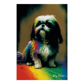 The Shih Tzu Dog - Composition 003 Perfect Poster