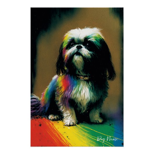 The Shih Tzu Dog - Composition 003 Perfect Poster (Voorkant)