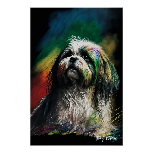 The Shih Tzu Dog - Composition 007 Perfect Poster (Voorkant)