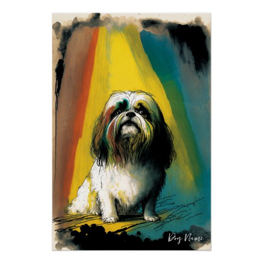 The Shih Tzu Dog - Composition 009 Perfect Poster (Voorkant)