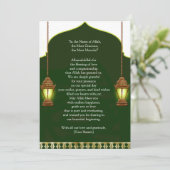 The Shining Islamic Lamp Thank You Card Kaart (Staand voorkant)