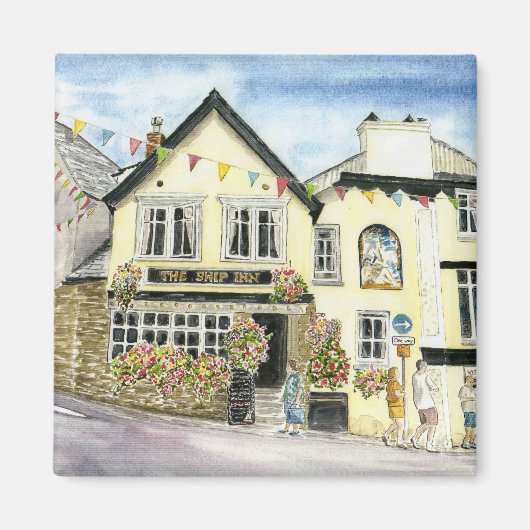 'The Ship Inn (Fowey)' magneet (Voorkant)
