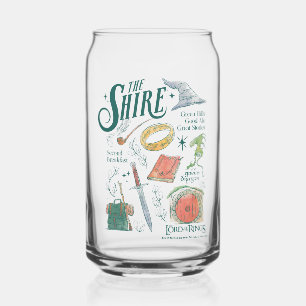 THE SHIRE™-watercollagegrafiek Blikvorm Glas