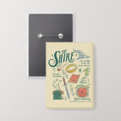 THE SHIRE™-watercollagegrafiek Button (Voorkant / Achterkant)
