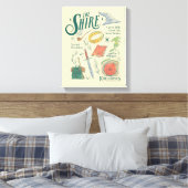 THE SHIRE™-watercollagegrafiek Canvas Afdruk (Insitu (Slaapkamer))