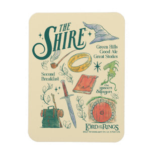 THE SHIRE™-watercollagegrafiek Magneet
