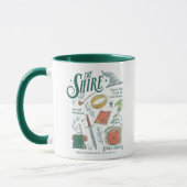 THE SHIRE™-watercollagegrafiek Mok (Links)