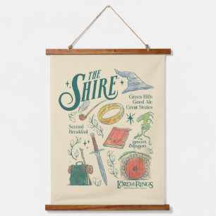 The Shire™ Watercolor Collage Grafisch Hangend Wandkleed