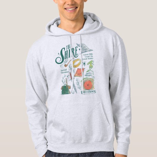THE SHIRE™ Watercolor Collage Graphic Hoodie (Voorkant)