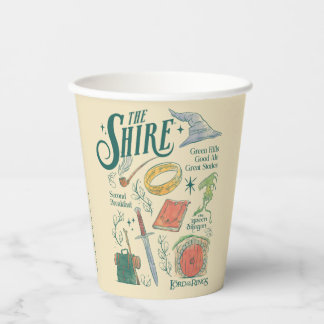 THE SHIRE™ Watercolor Collage Graphic Papieren Bekers