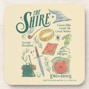THE SHIRE™ Waterverf Collage Grafiek Bier Onderzetter