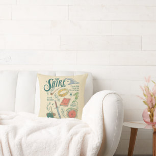 THE SHIRE™ Waterverf Collage Grafiek Kussen