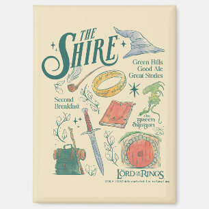THE SHIRE™ Waterverf Collage Grafiek Magneet
