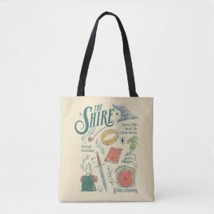 THE SHIRE™ Waterverf Collage Grafiek Tote Bag