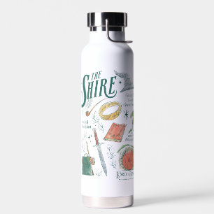 THE SHIRE™ Waterverf Collage Grafiek Waterfles