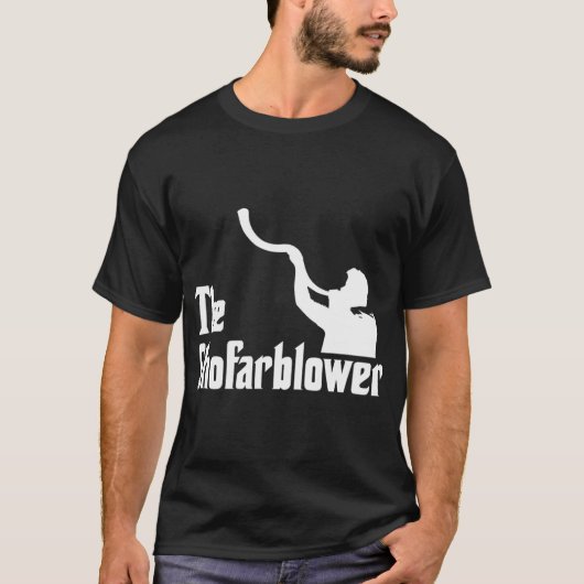 The Shofar Blower Rosh Hashanah Rabbi Temple Jewis T-shirt (Voorkant)