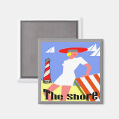 The Shore, Gal in Lighthouse Magneet (Voorkant / Achterkant)