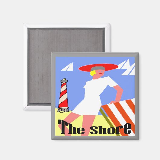 The Shore, Gal in Lighthouse Magneet (Voorkant / Achterkant)