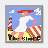 The Shore, Gal in Lighthouse Magneet (Voorkant)
