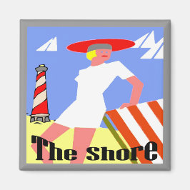 The Shore, Gal in Lighthouse Magneet