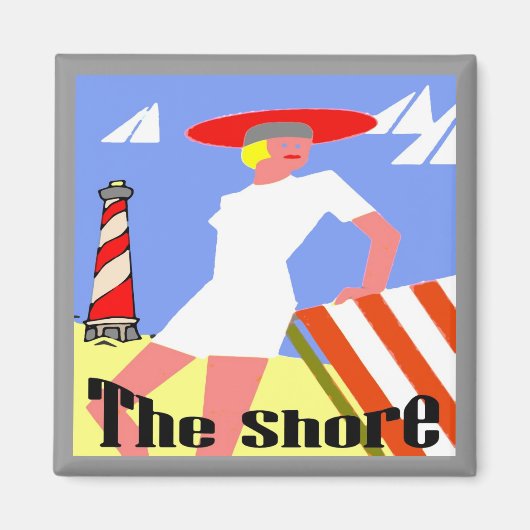 The Shore, Gal in Lighthouse Magneet (Voorkant)