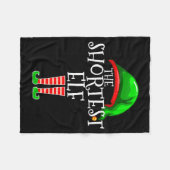 The Shortest Elf Family Matching Group Christmas G Fleece Deken (Voorkant (Horizontaal))
