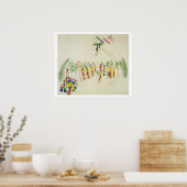 The Shoshone Sun Dance (pigment op muslijn) Poster (Keuken)