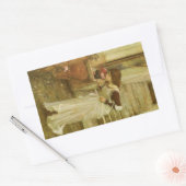 The Shrine by John William Waterhouse Rechthoekige Sticker (Envelop)