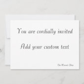 The Shrine, The Freemason Invitation Kaart (Achterkant)