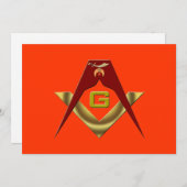 The Shrine, The Freemason Invitation Kaart (Voorkant / Achterkant)