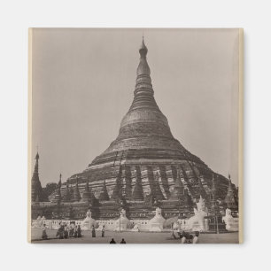 The Shwedagon Pagoda at Rangoon, Birma, c.1860 Magneet