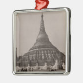 The Shwedagon Pagoda at Rangoon, Birma, c.1860 Metalen Ornament (Links)