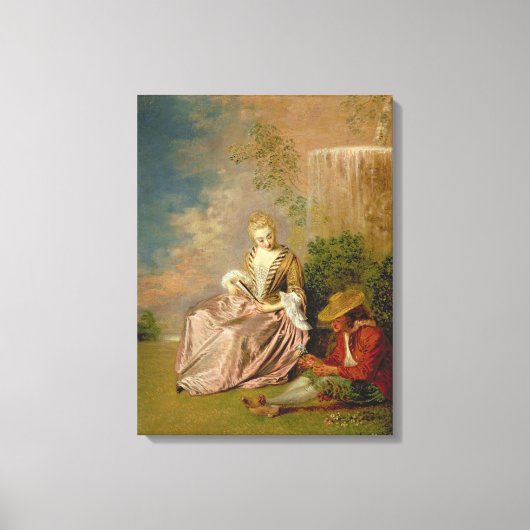 The Shy Lover, 1718 Canvas Afdruk (Voorkant)