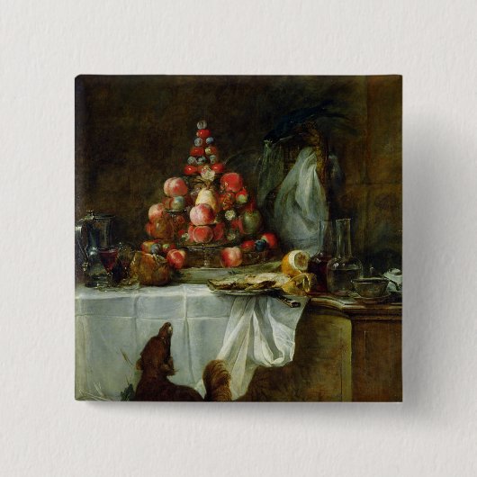 The Sideboard, 1728 Vierkante Button 5,1 Cm (Voorkant)