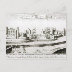 The Siege of Basing House, 1645 Briefkaart