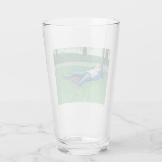 The Siesta (door Gustave Caillebotte) Glas (Achterkant)