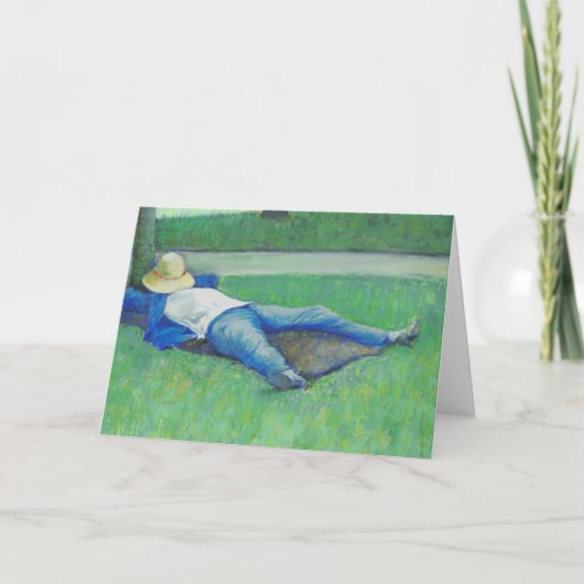 The Siesta (door Gustave Caillebotte) Kaart (Voorkant)