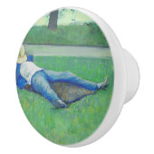The Siesta (door Gustave Caillebotte) Keramische Knop (Rechts)