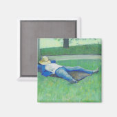 The Siesta (door Gustave Caillebotte) Magneet (Voorkant / Achterkant)