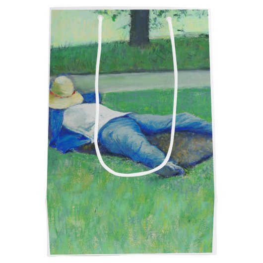 The Siesta (door Gustave Caillebotte) Medium Cadeauzakje (Achterkant)