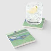 The Siesta (door Gustave Caillebotte) Stenen Onderzetter (Zijkant)