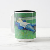 The Siesta (door Gustave Caillebotte) Tweekleurige Koffiemok (Voorkant links)