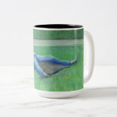 The Siesta (door Gustave Caillebotte) Tweekleurige Koffiemok (Voorkant rechts)