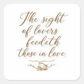 The Sight of Lovers Vierkante Sticker (Voorkant)