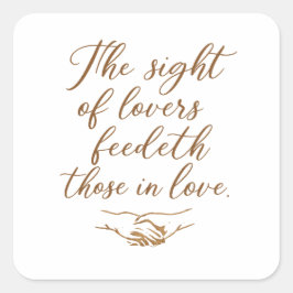 The Sight of Lovers  Vierkante Sticker
