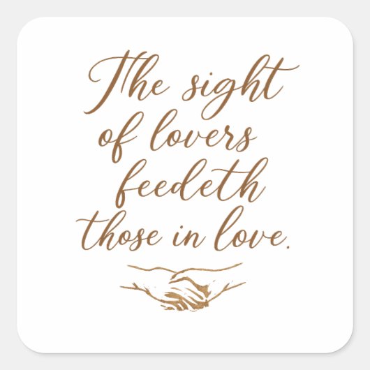 The Sight of Lovers Vierkante Sticker (Voorkant)
