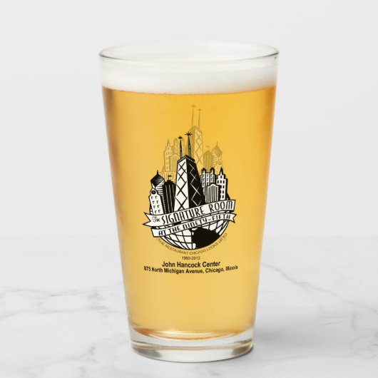 The Signature Room op de 95th, Chicago, IL Glas (Voorkant gevuld)